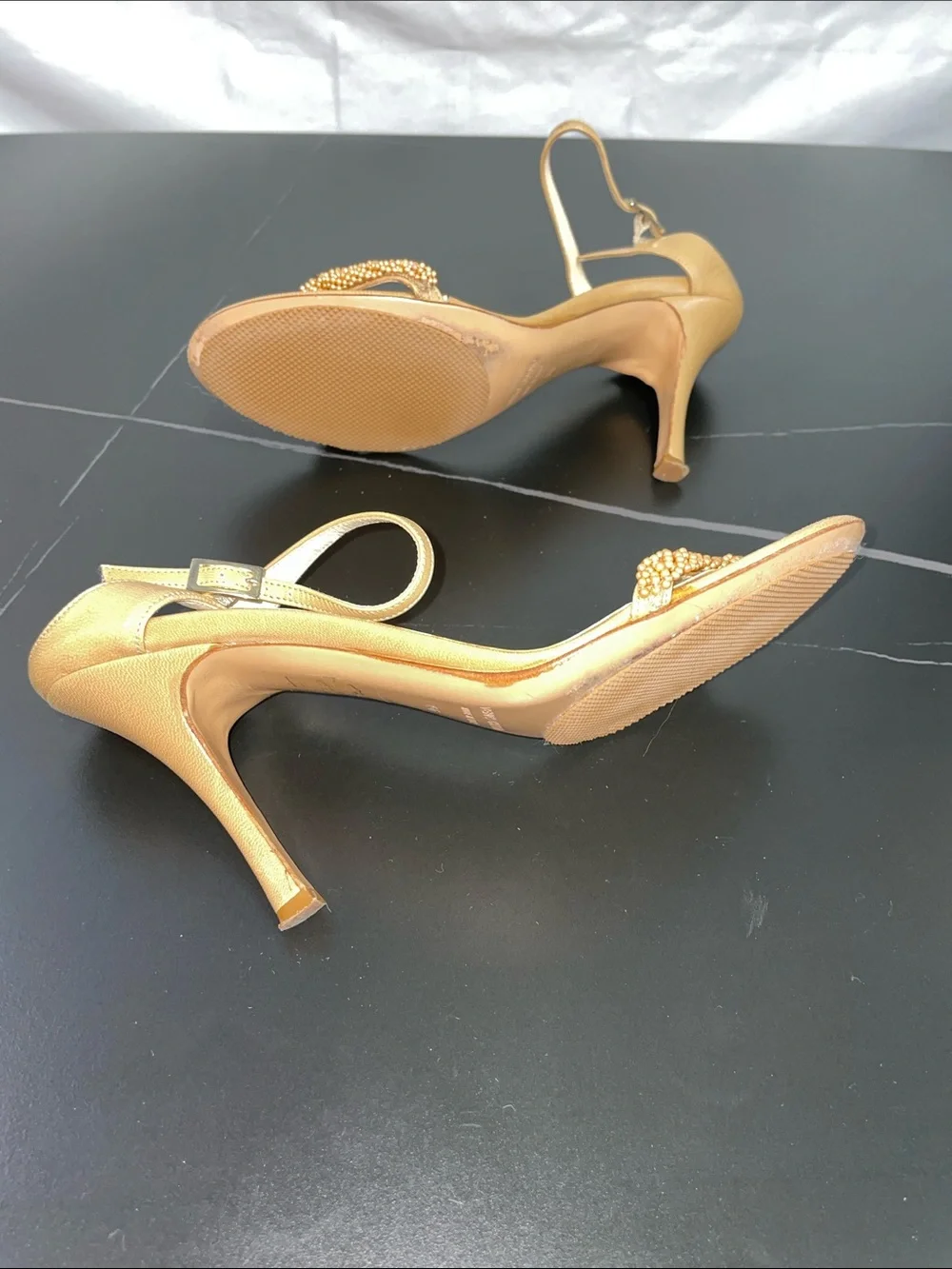 BADGLEY MISCHKA EMBELLISHED HEELED SANDALS FTL-08-198
